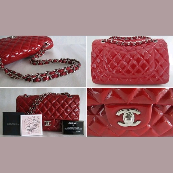 (SOLD) Chanel Red Medium Double Flap Bag - Picture 3 of 5
